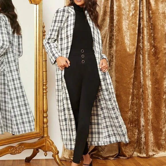 Plaid Tweet Overcoat (donated) - Picture 3 of 6